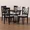 Baxton Studio Valerie Grey Upholstered and Dark Brown Wood 5-Piece Dining Set 172-9730-10898 - alternate 7